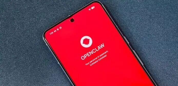 OpenClaw應用程式界面顯示紅色背景.